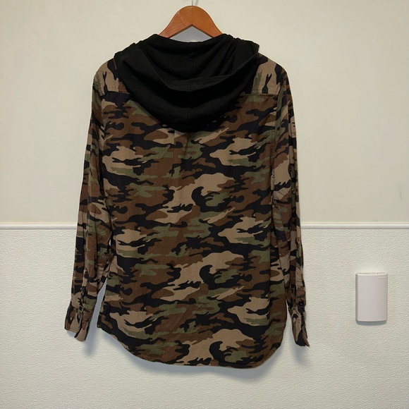 Carbon Camouflage Women’s Men’s Unisex Hooded Button Down jacket Shirt XL - Picture 8 of 8